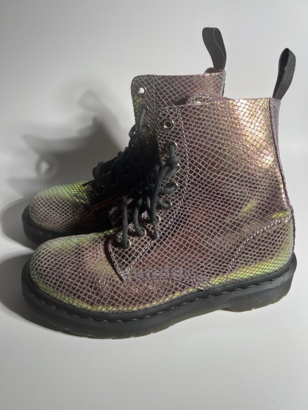 Dr. Martens 1460 Pascal Snake Boots Metallic Women’s US 6